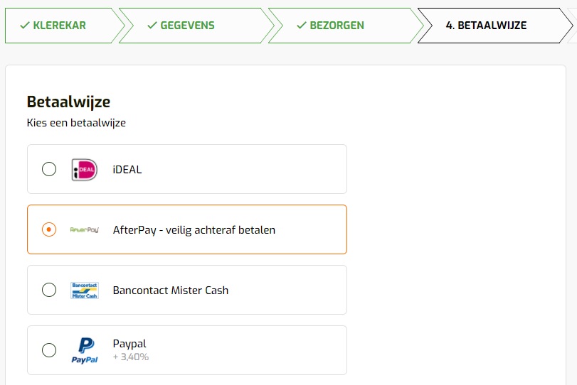 Betaal met AfterPay!