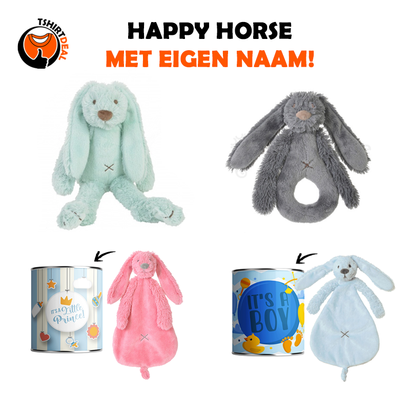 Happy Horse met naam geborduurd