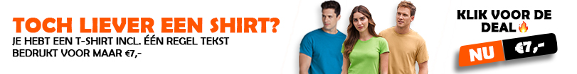 T-shirt €7,-