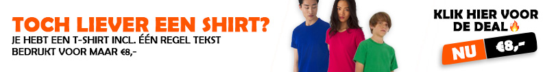 Banner T-shirt €7,- Banner T-shirt €7,-