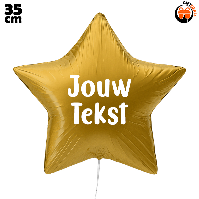 Ster ballon met eigen tekst