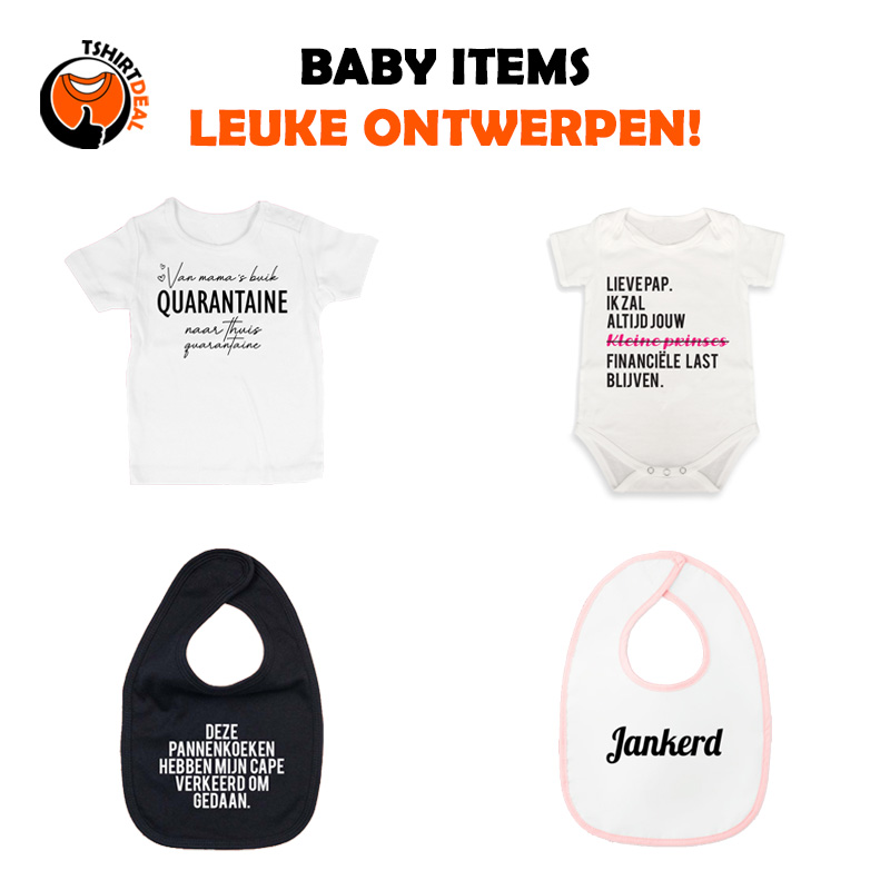 Baby items met opdruk