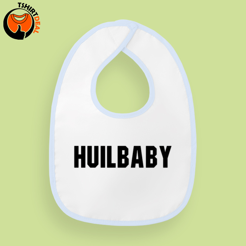 Slabbetje 'huilbaby' geborduurd