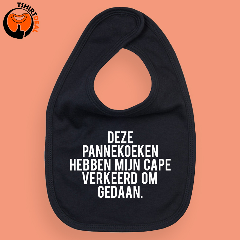 Slabbetje met de tekst bedrukt 'cape verkeerd'