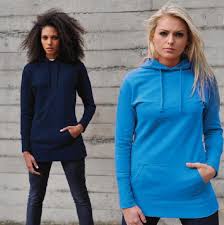 Lange dames hoodie ontwerpen en bedrukken