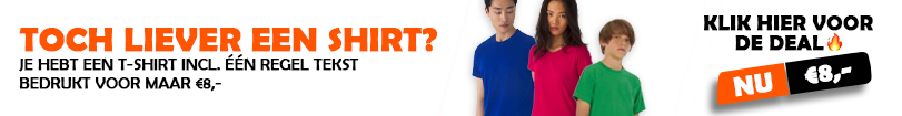 T-shirt €8,-