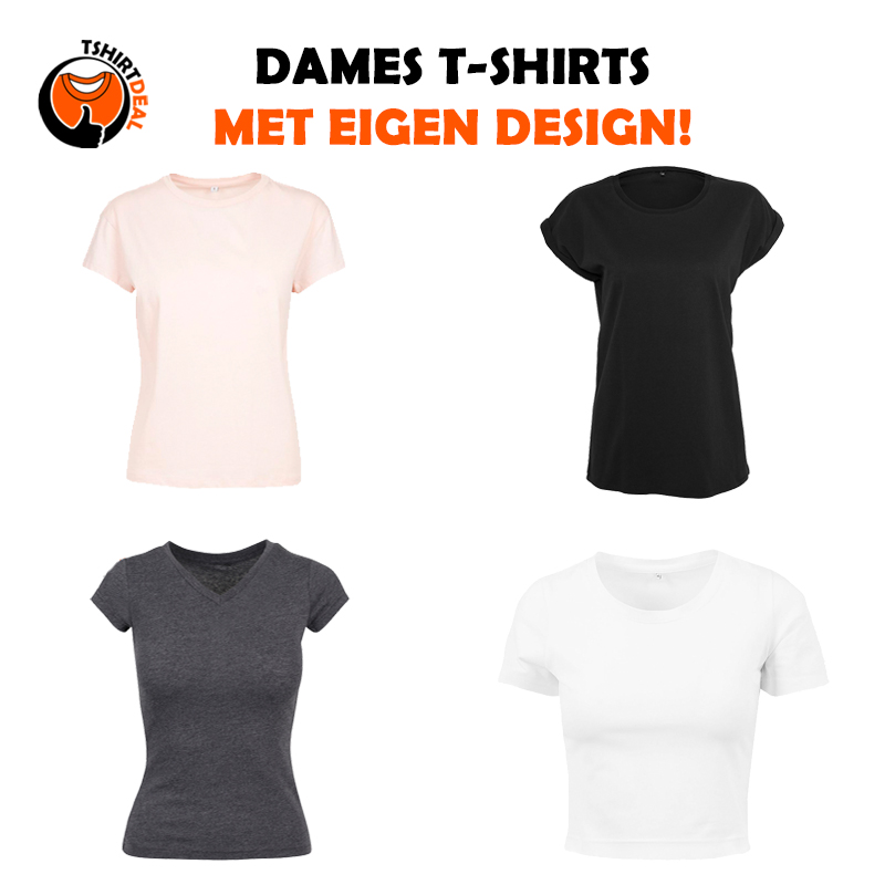Dames T-shirts ontwerpen en bedrukken
