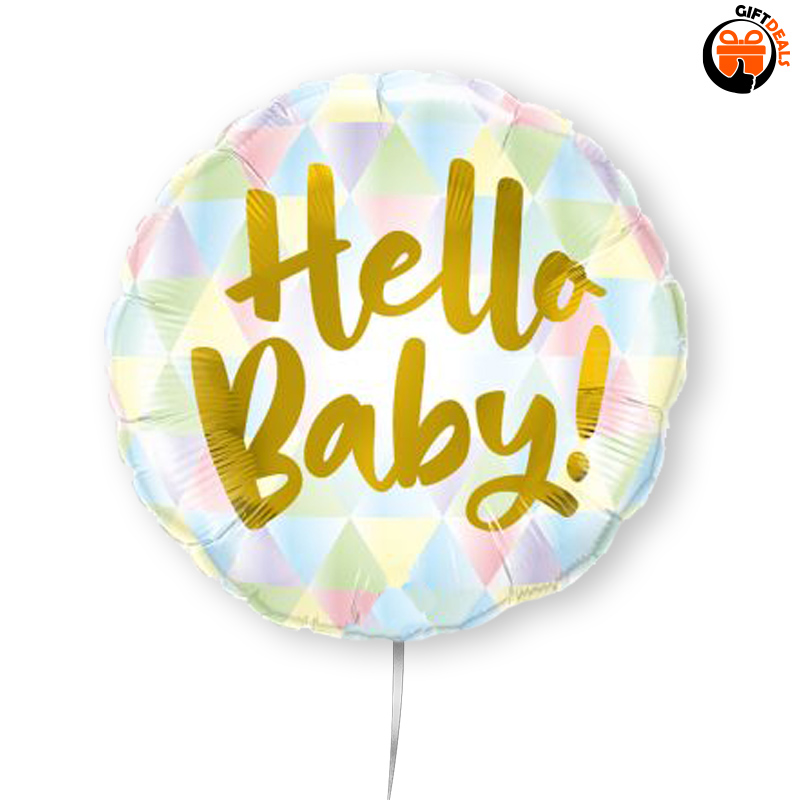 'Hello baby' ballon rond