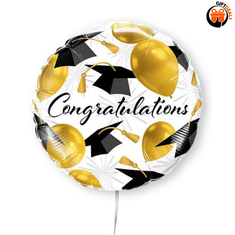'Congratulations' ballon rond geslaagd