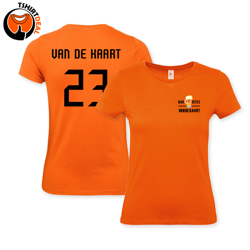 EK bedrijfsshirt dames incl. (bedrijfs)naam en rugnummer