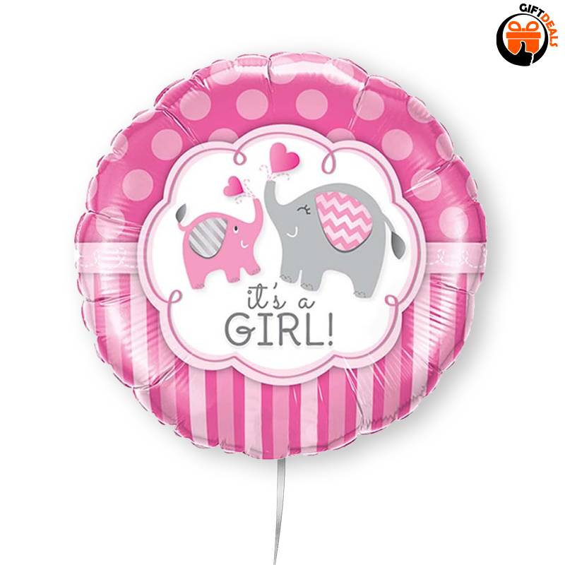 'It's a girl' ballon rond