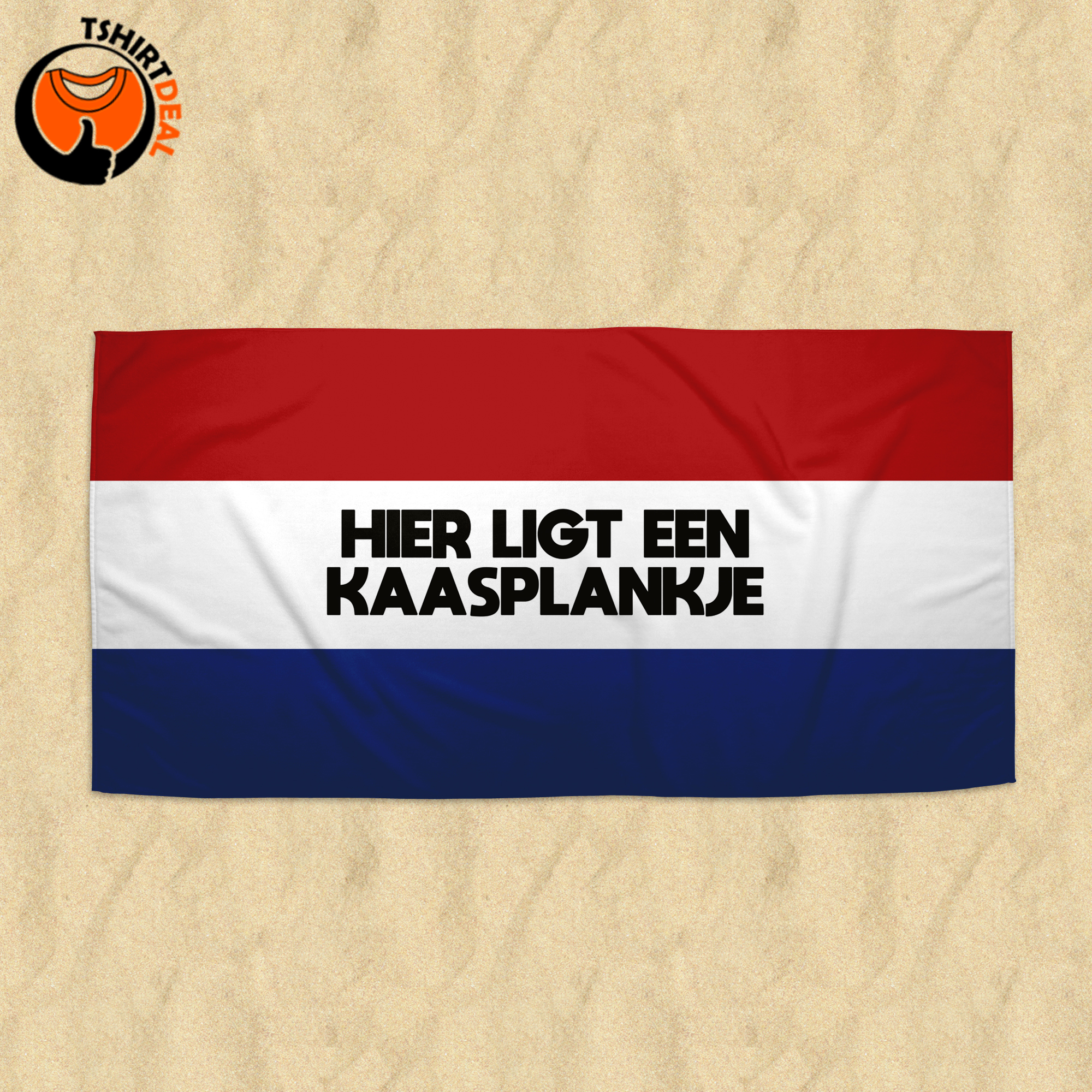 Handdoek 'Hier ligt een kaasplankje'