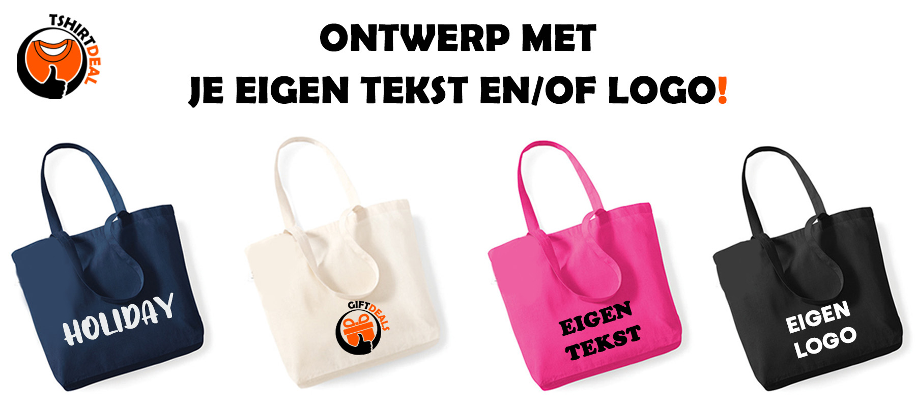 Organic shopper ontwerpen en bedrukken