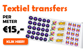 Textiel transfers per meter bestellen