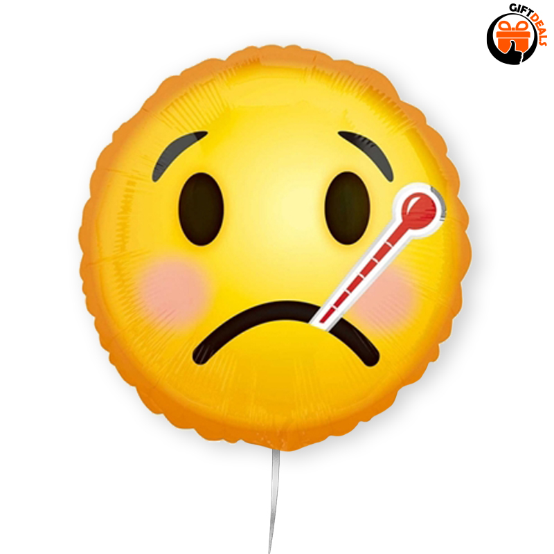 'Beterschap smiley' ballon rond