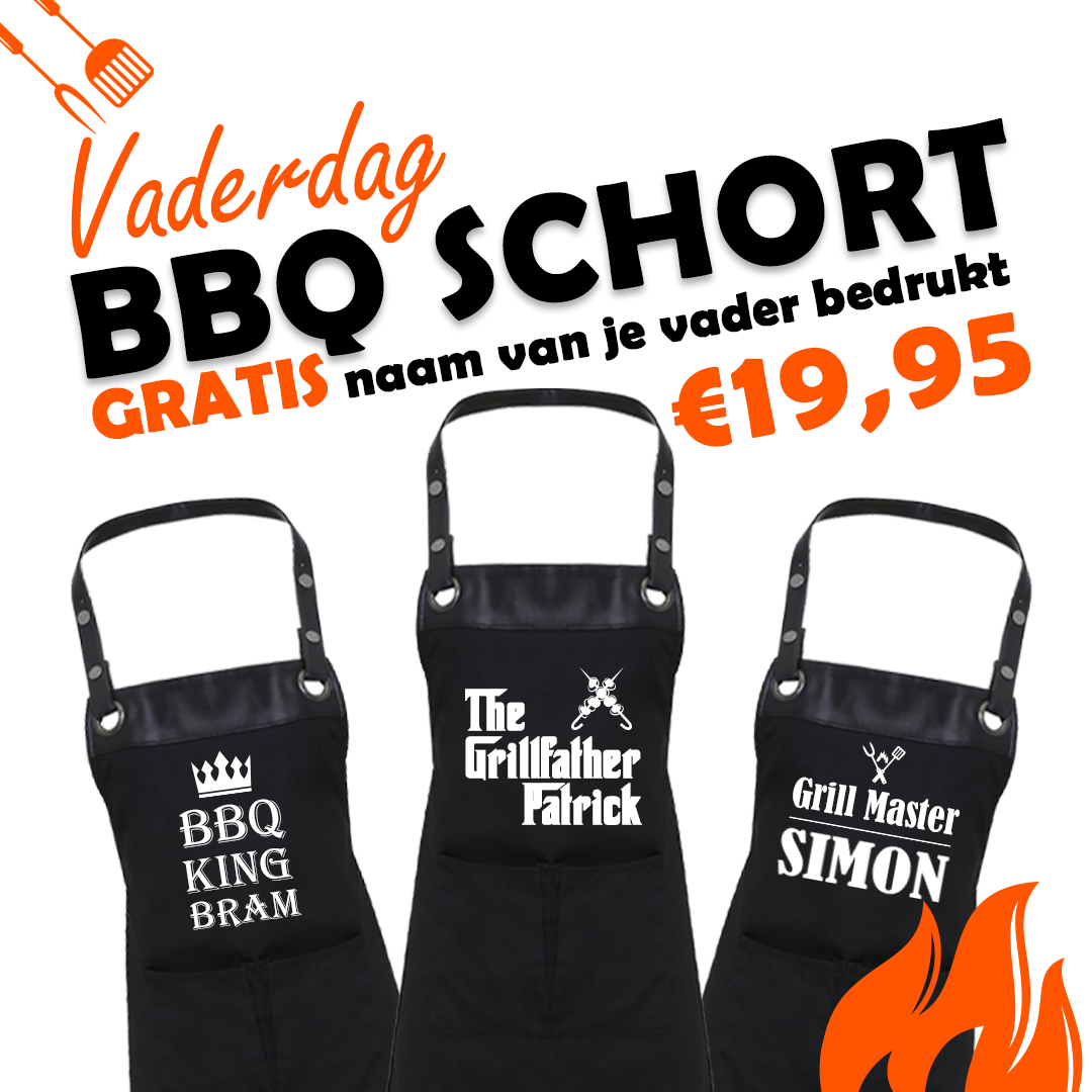 BBQ schort met naam